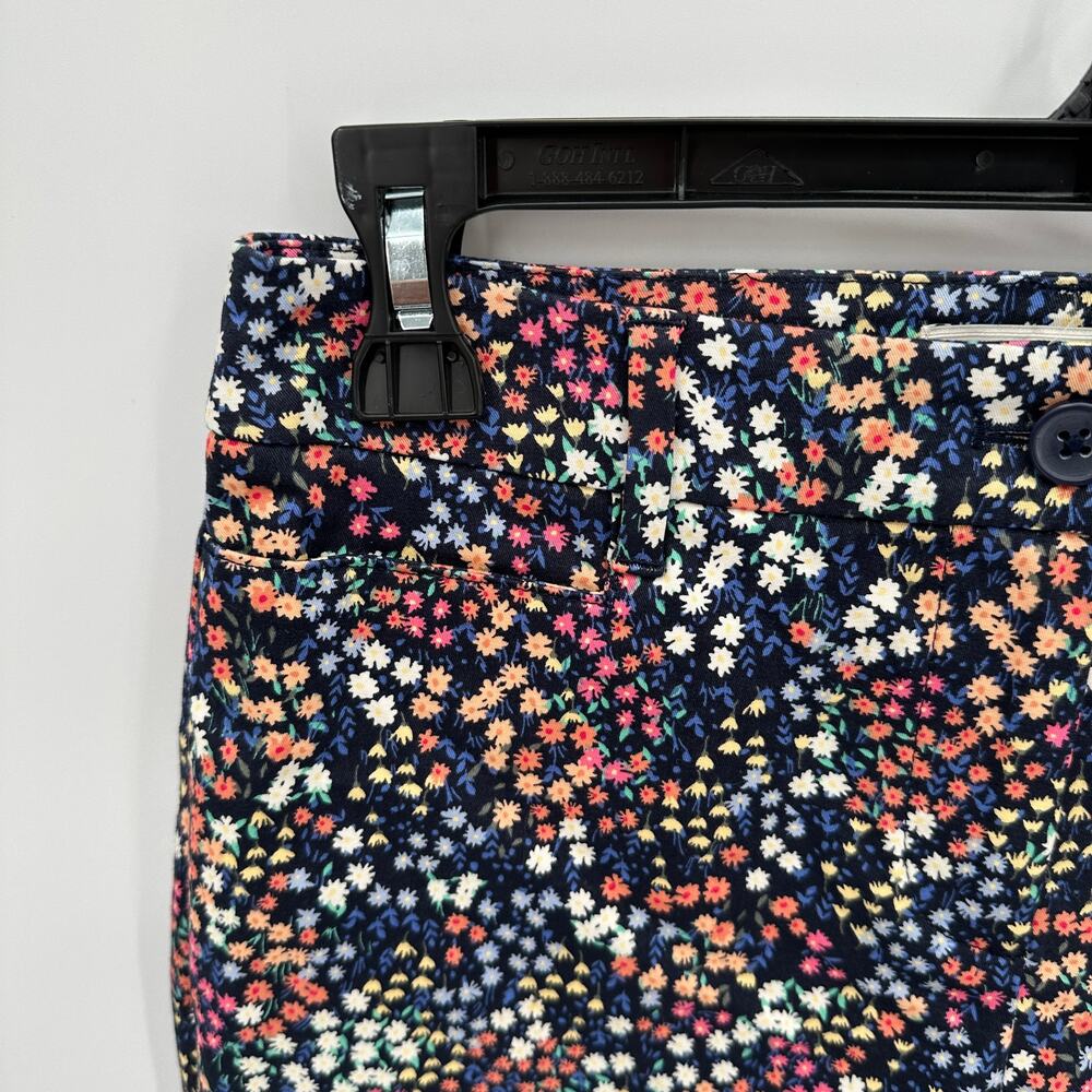TALBOTS Stretch Straight Leg Floral Ankle Trouser Dress Pants // 2P - Picture 3 of 8